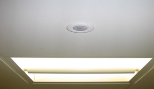 A typical occupancy sensor for lighting control. The text above describes the image.