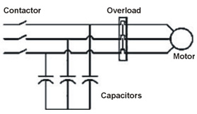 Two arrangements of power factor improvement by capacitors image 2. The text above describes the image.