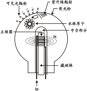 中空式电磁感应灯。以上文字说明这张图片。